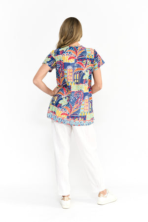 Kayla Cotton Blouse - Tropical Village