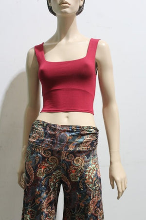 SCOOP NECK CROP TANK STRETCH