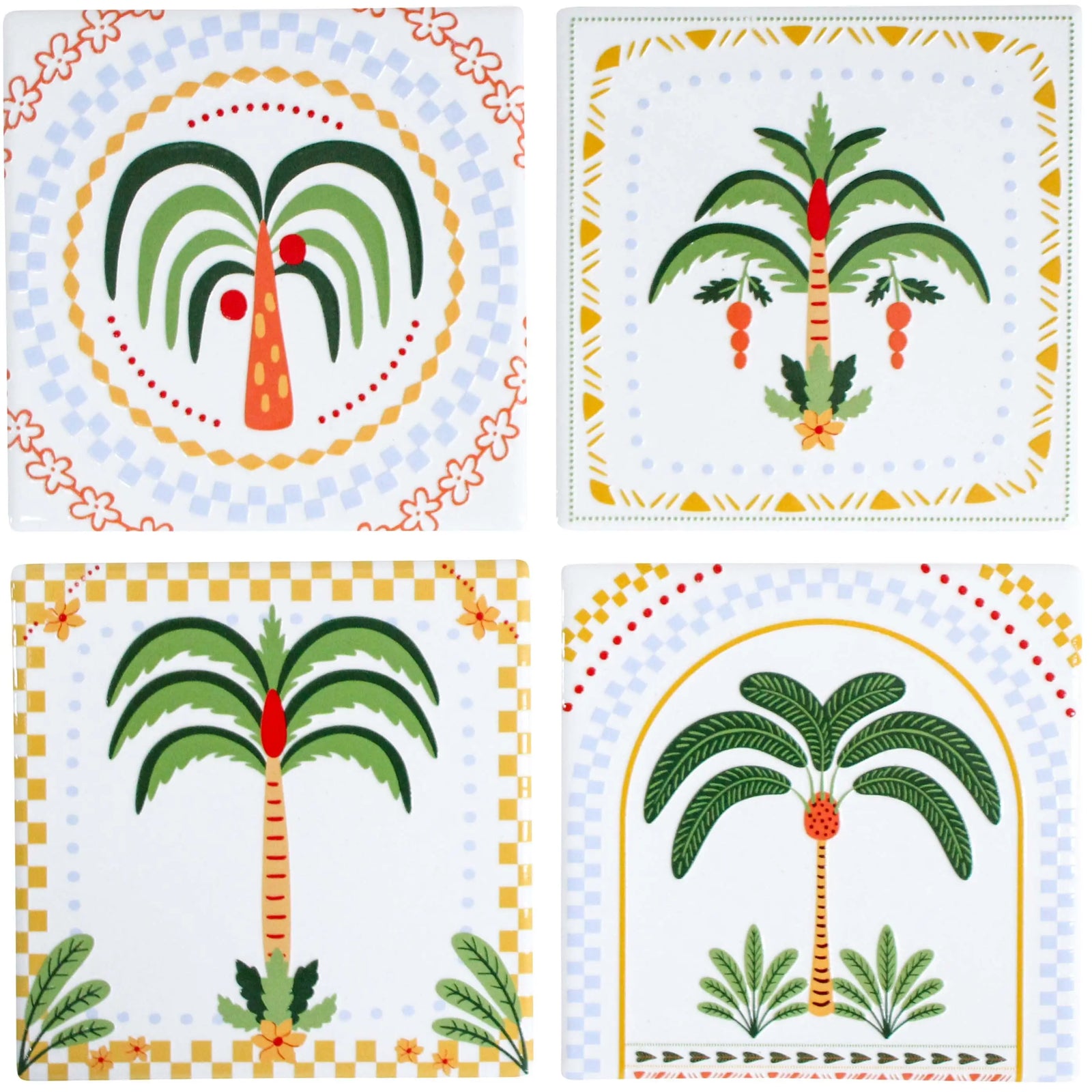 Coasters Set Of 4 Palms