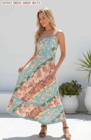 Bianca Floral RicRac Maxi Dress