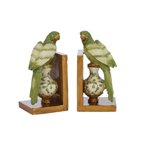 POLLY PARROT RESIN BOOKENDS