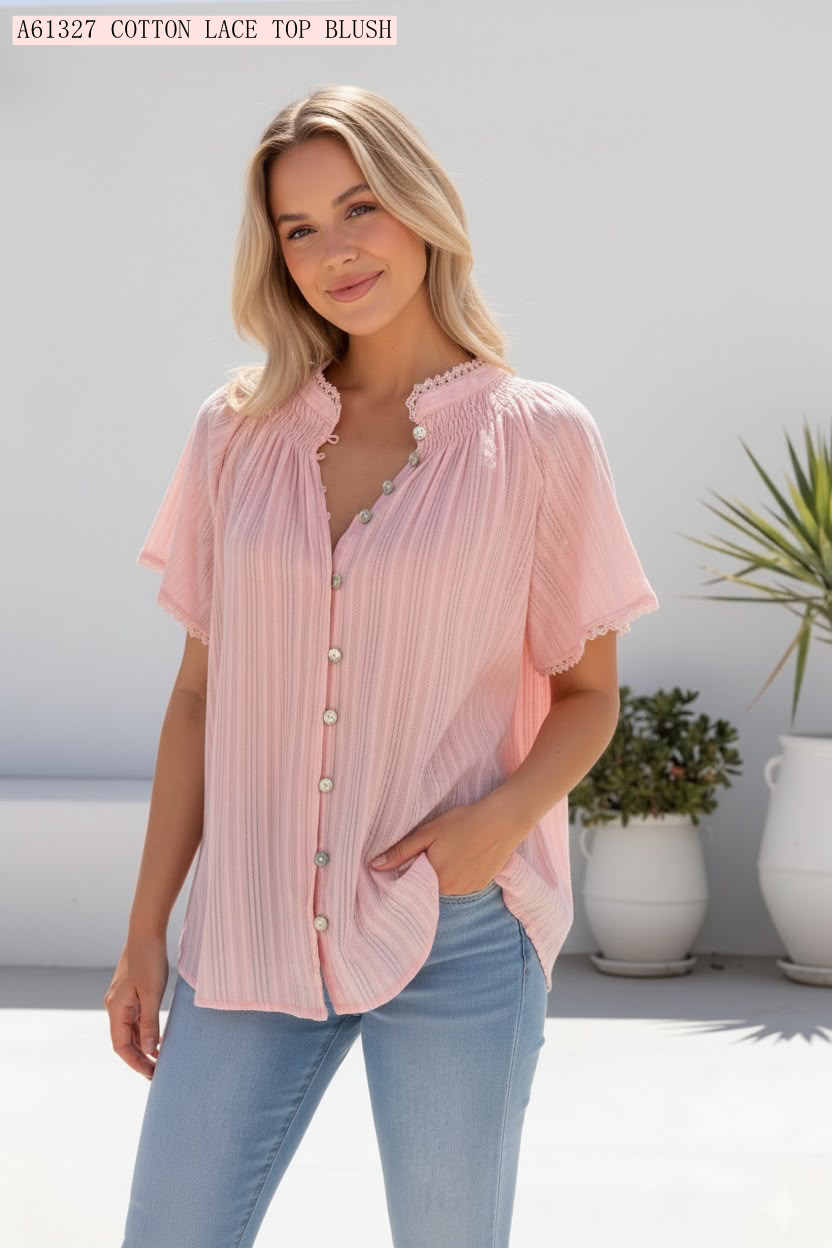 Delilah Button Up Short Sleeve Top
