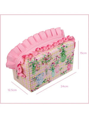 Heathcote & Ivory Sweet Pea Ruffle Cosmetic Bag