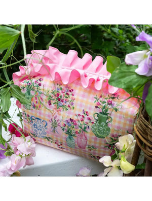 Heathcote & Ivory Sweet Pea Ruffle Cosmetic Bag
