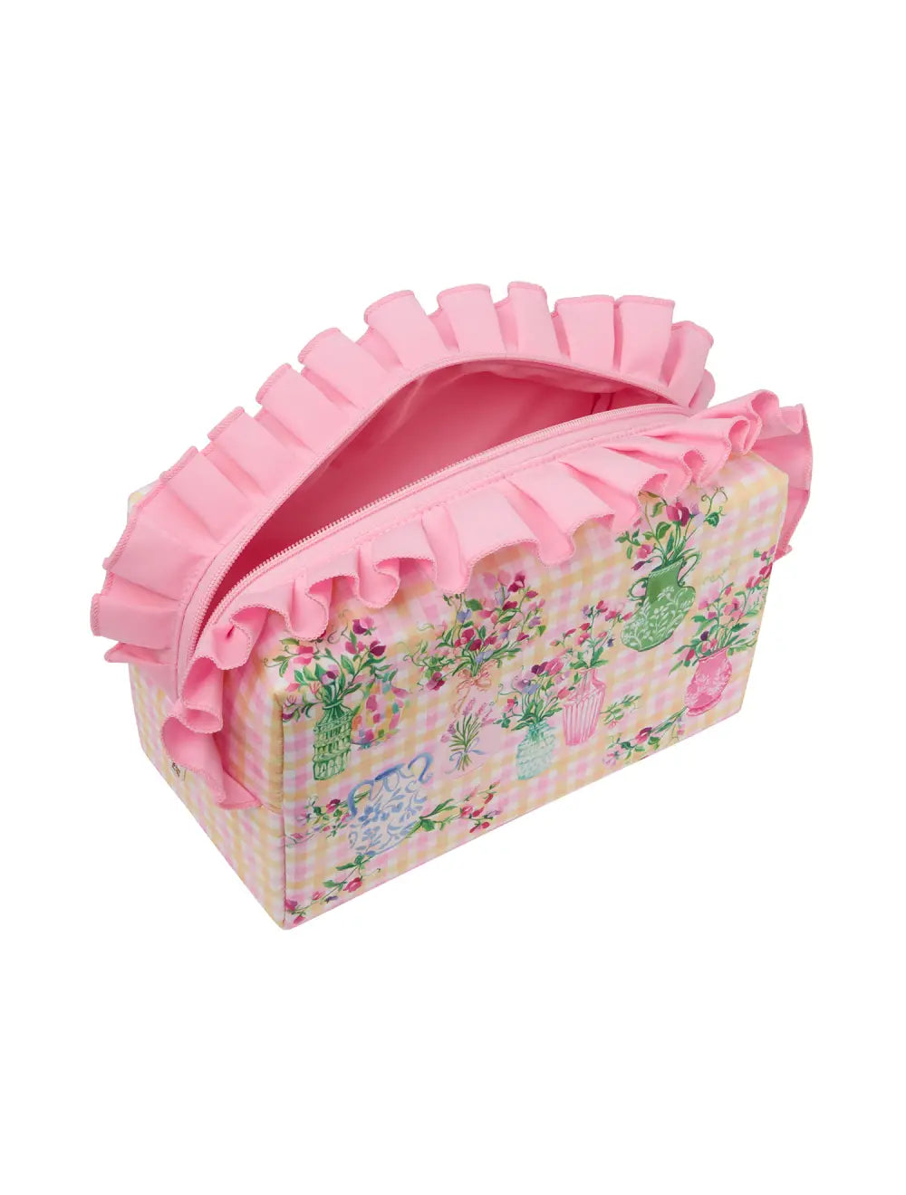 Heathcote & Ivory Sweet Pea Ruffle Cosmetic Bag