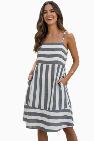 Candy Stripe Midi Dress
