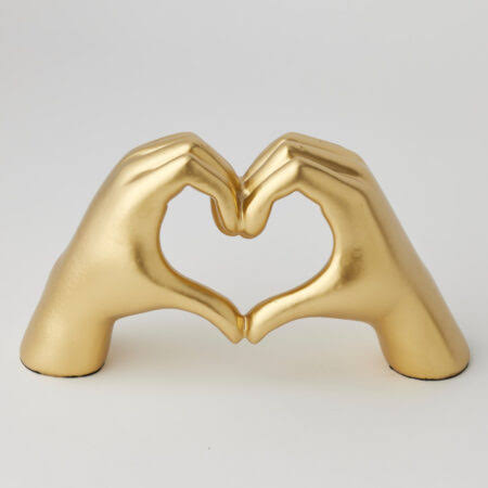 Hand on Heart Sculpture Gold
