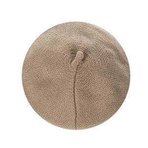 #Plain Knitted Beret With Elastic