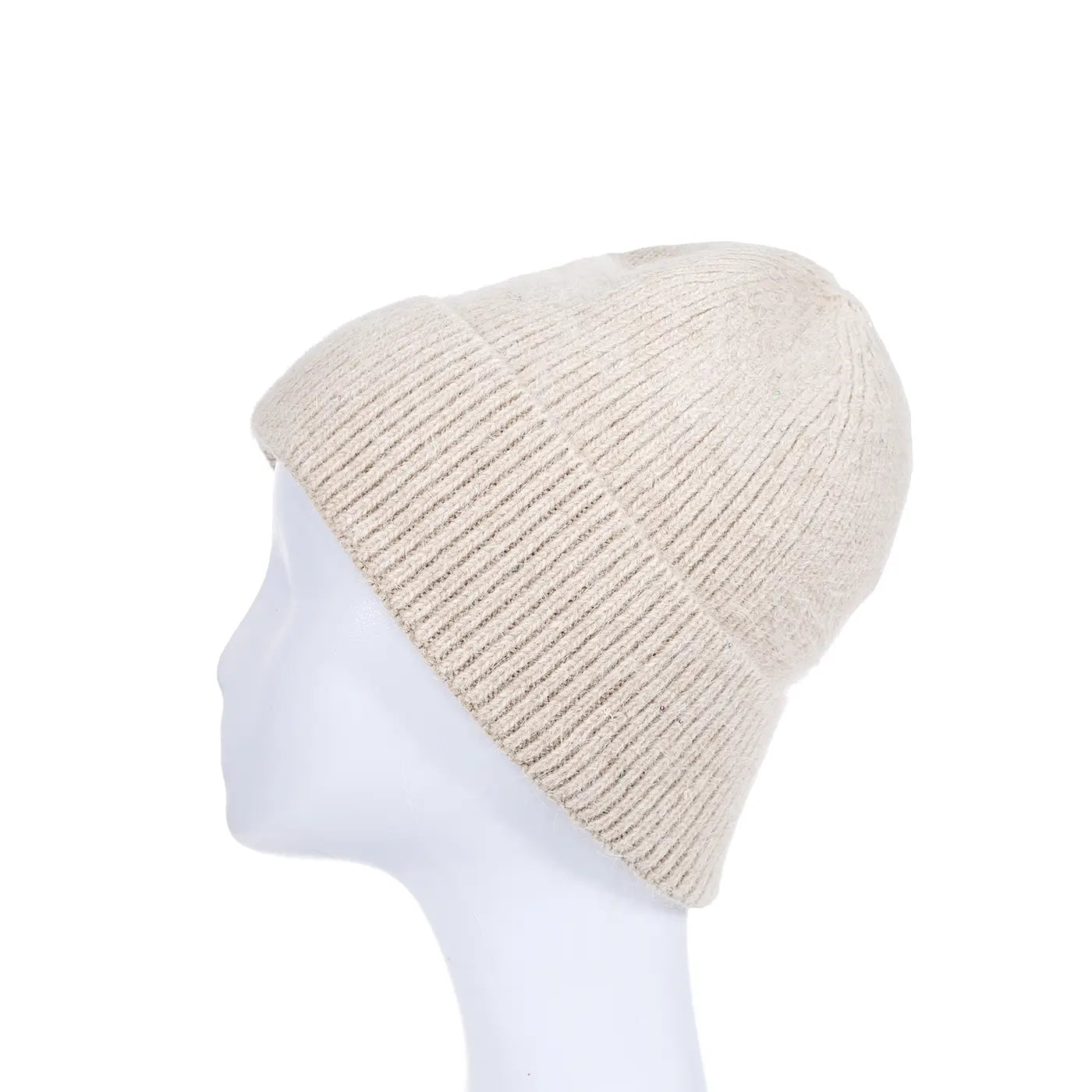 #Plain Knitted Beanie With Sequins