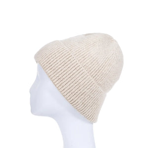 #Plain Knitted Beanie With Sequins