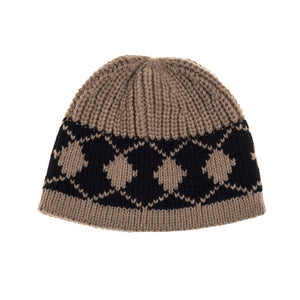 #Knitted Argyle Bucket Hat