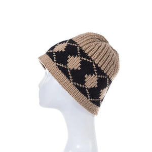 #Knitted Argyle Bucket Hat