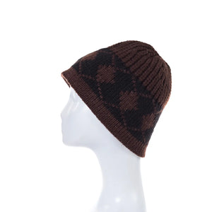 #Knitted Argyle Bucket Hat