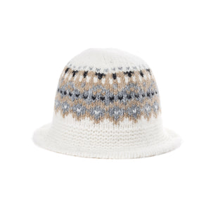 #Knitted Bucket Hat With Multi Pattern