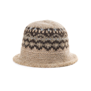 #Knitted Bucket Hat With Multi Pattern