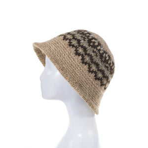 #Knitted Bucket Hat With Multi Pattern