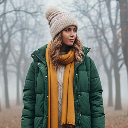 #Gold Lurex Beanie With Pompom