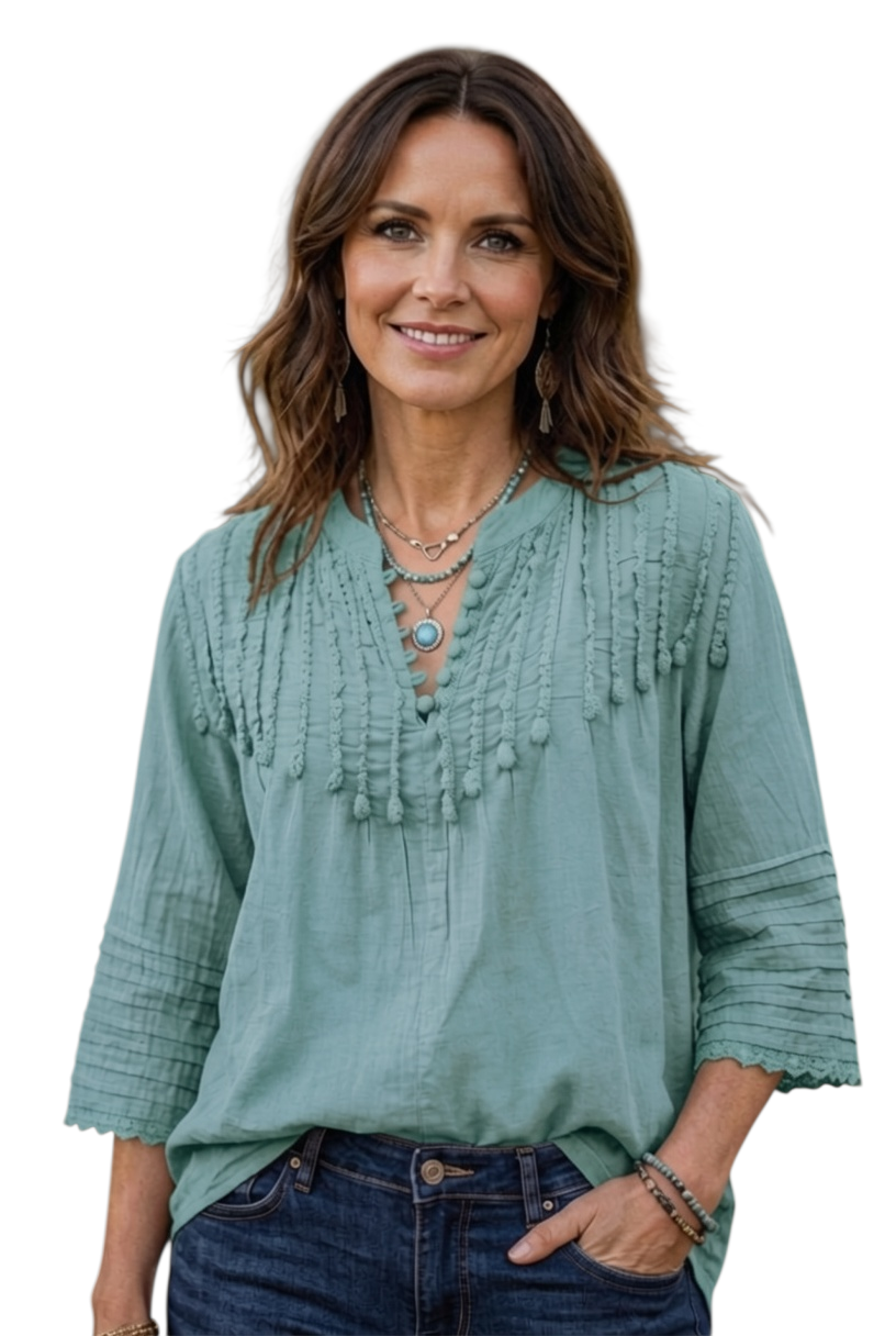 Antique Crochet Trim Top