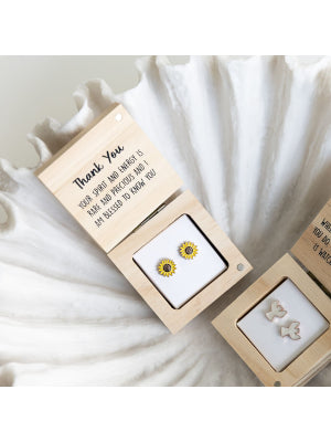 Heart & Soul Earring in Wood Box