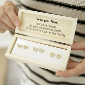 Heart & Soul Set Of 3 Stud Earrings