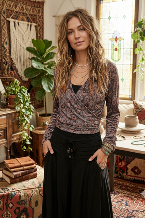 Mod Velour Kabaya Top
