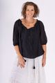 Long Sleeve Cotton Peasant Top