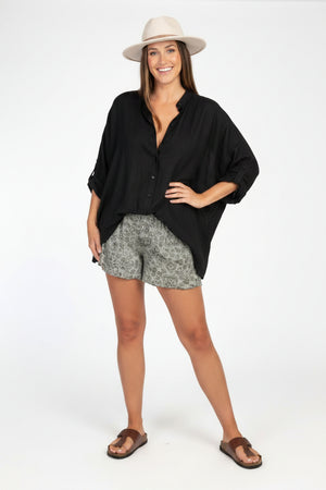 Long Button Up Shirt Top