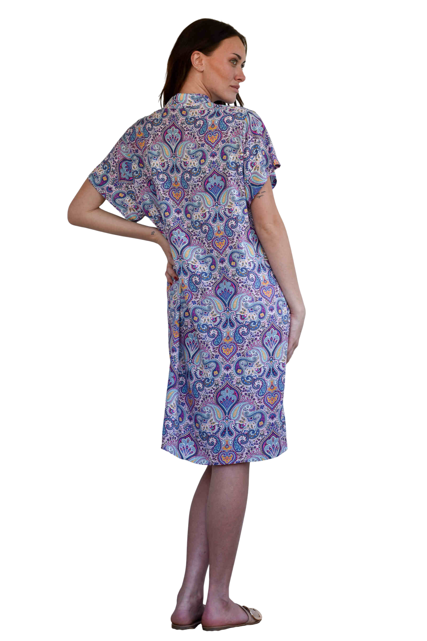 Coleen Midi Shirt Dress with Pockets