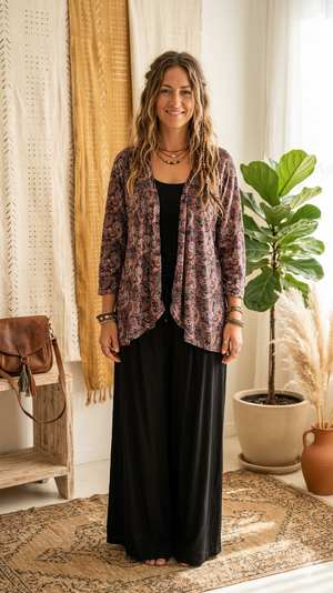 VELOUR A-LINE GORED JACKET