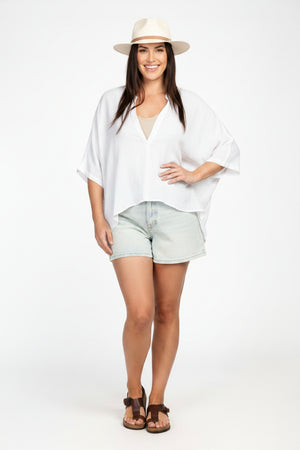 Long Button Up Shirt Top