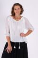 Long Sleeve Cotton Peasant Top