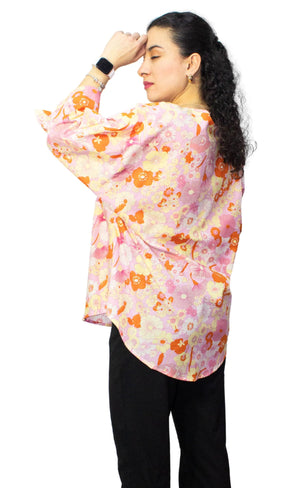 Cotton Rayon Flower Summer Top