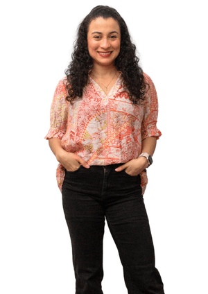 Patchwork Print Blouse