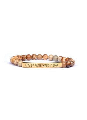 Inspirational Bar Bracelet With Stones