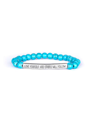Inspirational Bar Bracelet With Stones