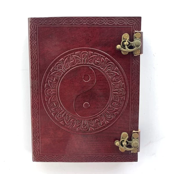 Leather Journal With Locks & Carved 15x20cm