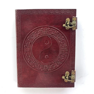 Leather Journal With Locks & Carved 15x20cm