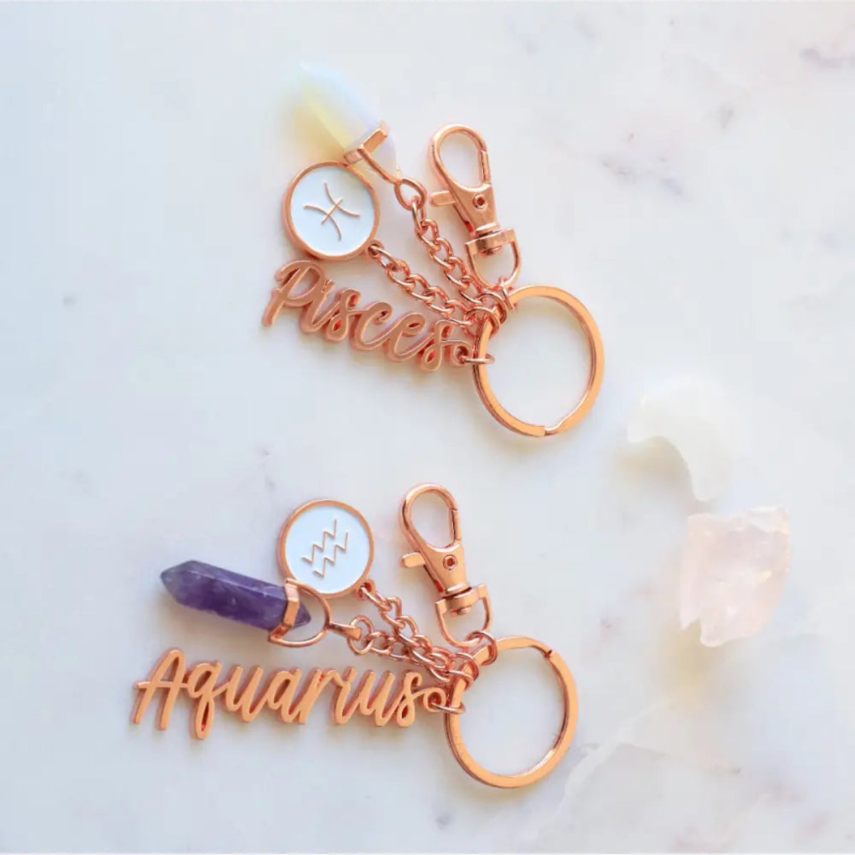 Mystique Star Sign Keyring