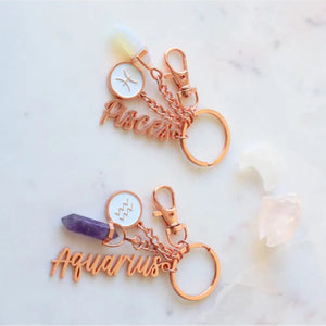 Mystique Star Sign Keyring