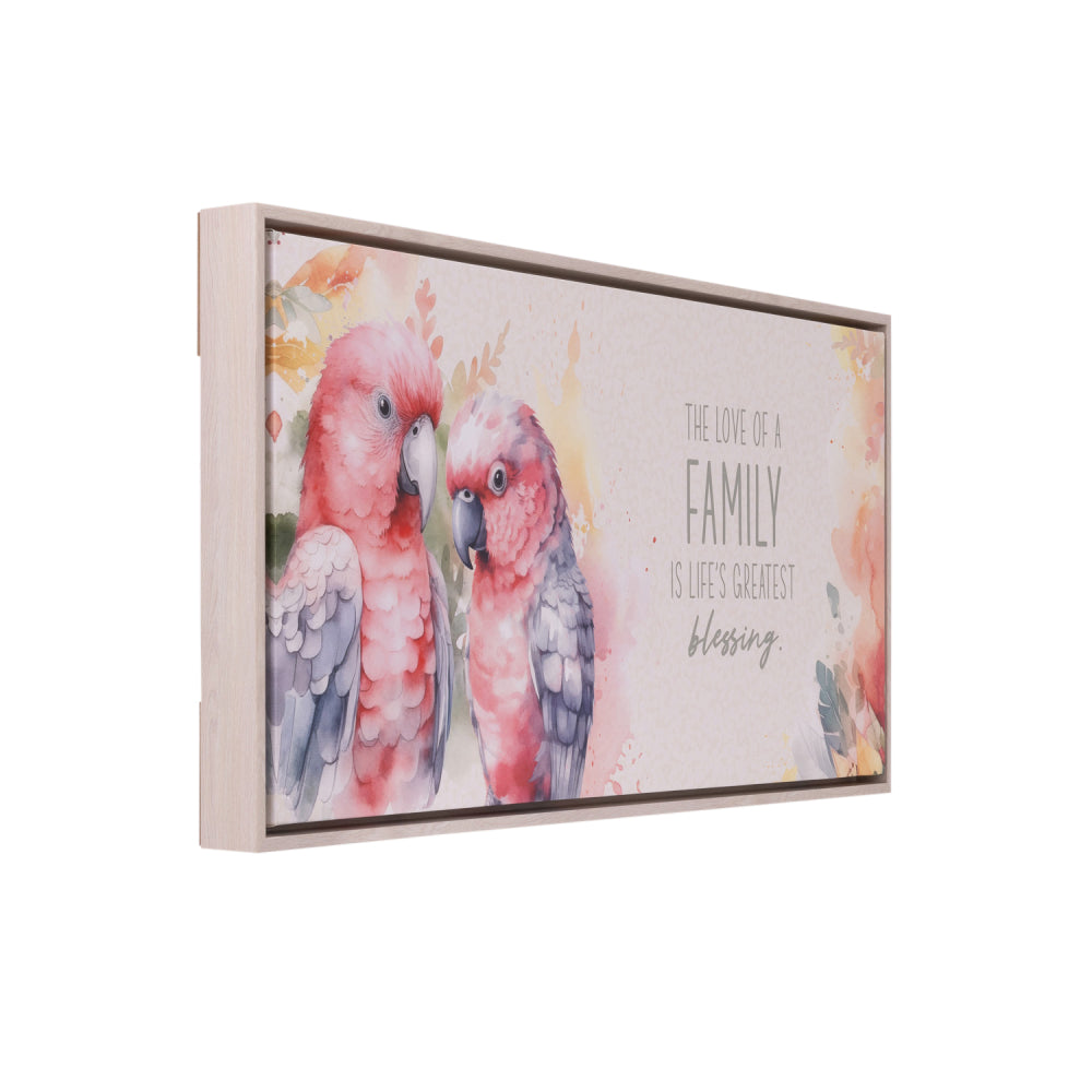 Native Blooms Galah Framed Canvas 94x44