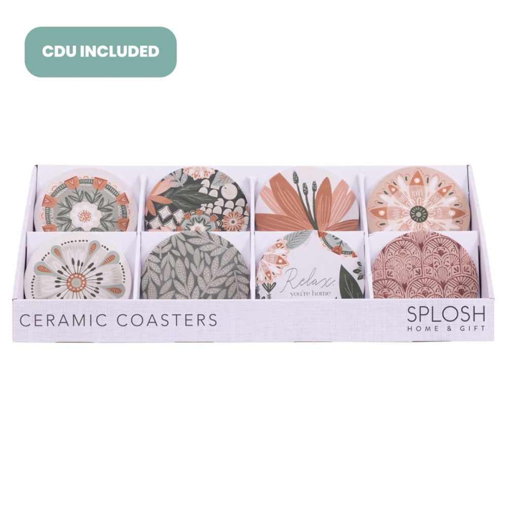 Amber Garden Ceramic Coaster