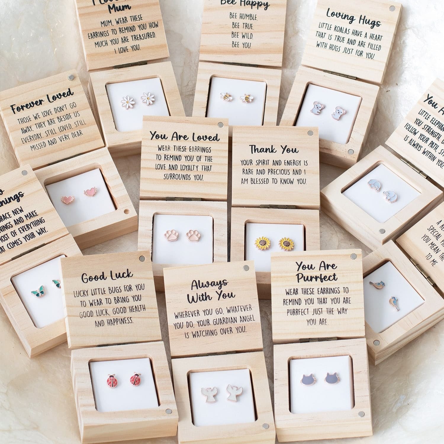 Heart & Soul Earring in Wood Box