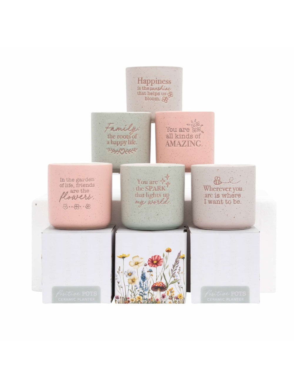 Positive Ceramic Verse Pot