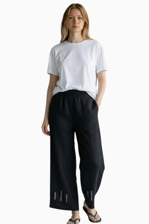 Naturals Shirred Embroidery Pants