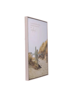Palm Cove Beach Path Framed Canvas 94x64