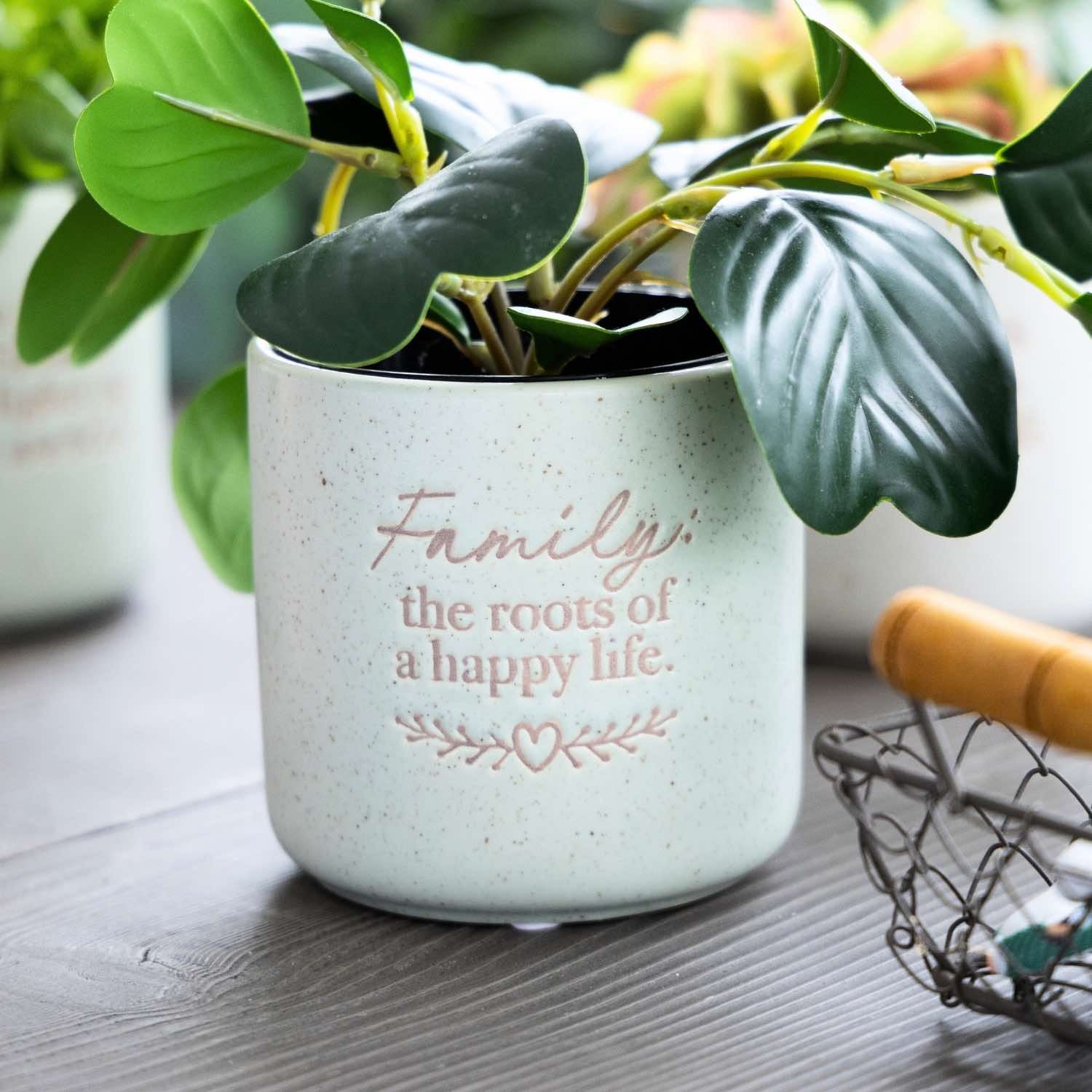 Positive Ceramic Verse Pot