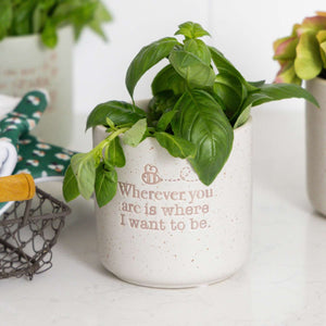 Positive Ceramic Verse Pot