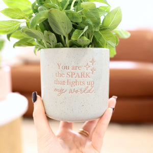 Positive Ceramic Verse Pot
