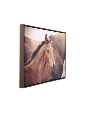 Rustic Meadow Horse Framed Canvas 94x64