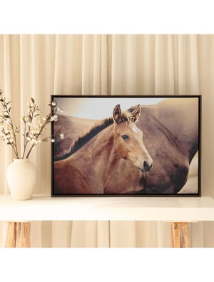 Rustic Meadow Horse Framed Canvas 94x64